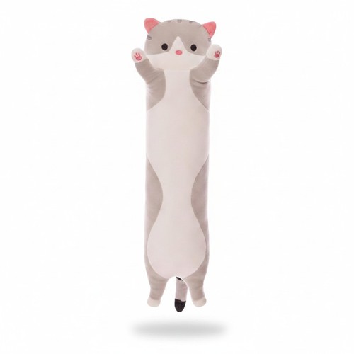 Long cat plush pillow - cat, hugging