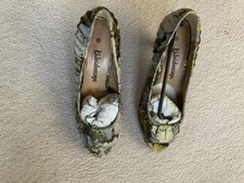 Ladies satin peep toe evening