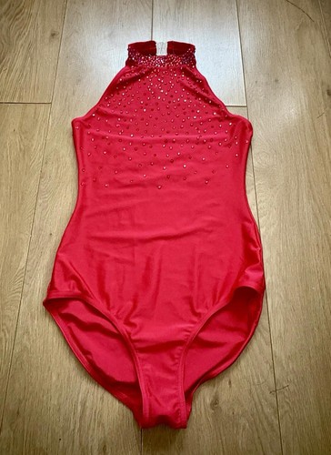 Showgirl strappy leotard red - leotard,