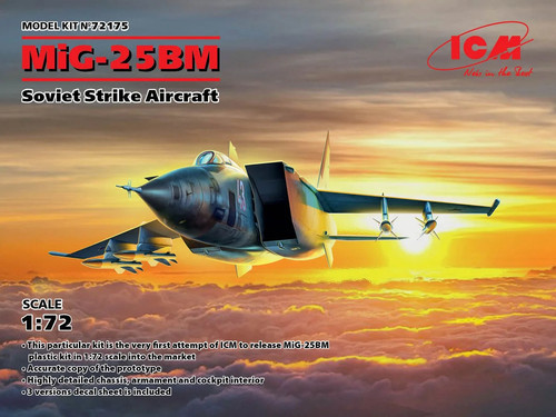 Icm aircraft mig 25 bm - 1/72, mig-25
