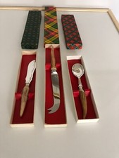 3 BOXED SCOTTISH STAG HORN HANDLED CUTLERY PIECES