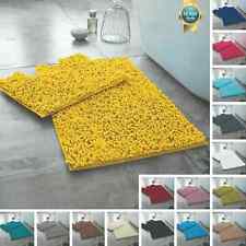 2 Piece Loop Bath Mat Ultra Soft Bathroom Rug Anti Slip Toilet Rug Pedestal Set