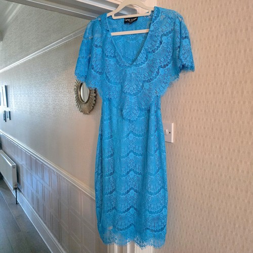 Ossie clark blue - blue, lace