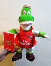 Gunnersaurus Soft Toy Official Arsenal FC Mascot Plush Memorabilia  -  25cm Tall