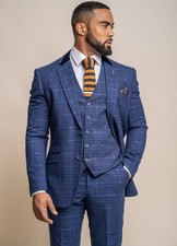 Men's Cavani Tweed Blazer Blue
