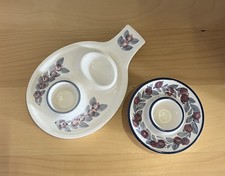 Vintage ‘Jersey Pottery’ Egg Cup Plate & Egg Cup