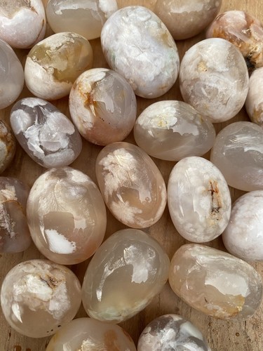 Flower agate tumblestone - agate, aaa+