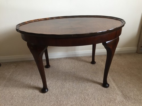 Antique burr walnut oval