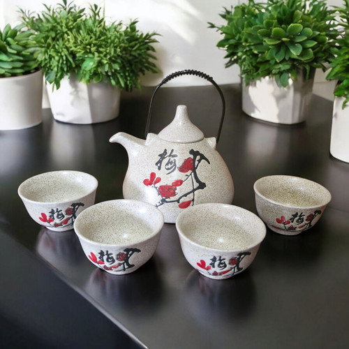 Chinese tea set - chinese, speckled