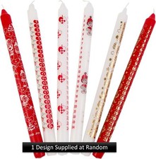 Christmas Countdown Advent Candle -1 CANDLE ONLY Tapered 30cm Supplied at Random