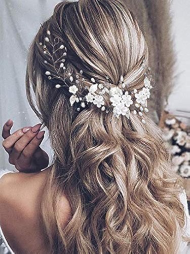 Flower bride wedding hair vine - bride,