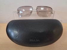 [N. MINT] Prada Sunglasses - SPR 71C 2AC 7A1 Purple Lenses Semi Rimless Frames