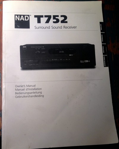 Nad t752 surround - t752, sound