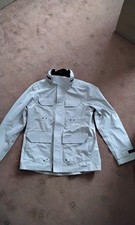 Musto Waterproof Jacket Coat Mens Large Ivory Cream Hooded Walking Outdoors