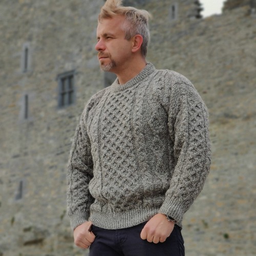 New handwoven irish aran - new,