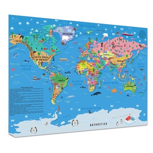 Children world map - map, poster
