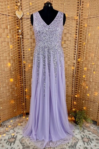Goddiva lavender sequin maxi - goddiva,