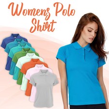 Ladies Womens Polo Shirt 100%
