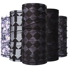 Biker Snood Neck Tube Scarf Bandana Balaclava Black White Check MOD Scooter
