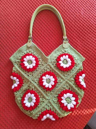 Hand crocheted hobo bag - hand,