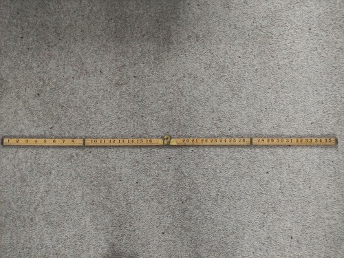 Vintage wooden folding ruler - folding,