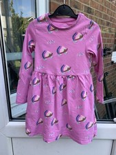 Marks and Spencer Girls' Dress - Pink With an All-over Hedgehog Design. Age 3-4