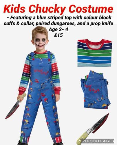 Kids chucky complete costume - chucky,