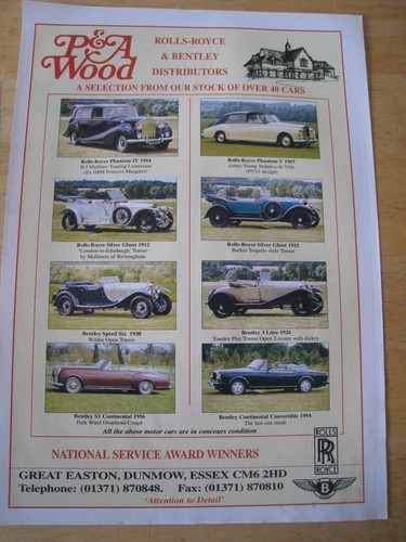 Wood rolls royce - p&a,