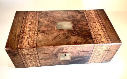 Antique walnut tunbridge ware - antique,