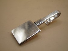 Sweet Solid Silver Napkin Holder With Rectangular Clip Section - Marked 925