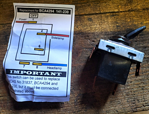Mgb headlamp toggle switch - headlamp, switch.
