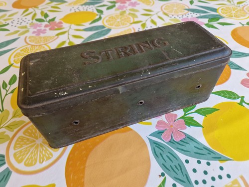 Antique tin string - antique, dispenser