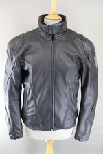 ARLEN NESS BLACK LEATHER/GORE-TEX BIKER JACKET WITH ADDITIONAL LININGS 36-38"/S