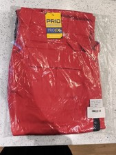 PROJOB 5531 WORKPANTS RED/BLACK C54 W38 L32