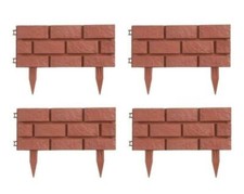 Garden Grass Edging Plastic Brick Effect Lawn Skirting Border Fence Trim