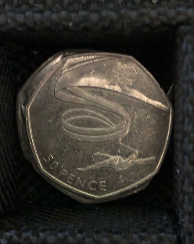 Olympic gymnastics 50p coin - olympic,