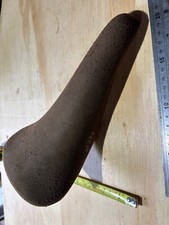 Fujita Conpy vintage bike saddle brown padded coe 80s NJS 44mm racer track suede
