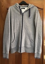 Fred Perry Grey Fully Zipped Hoodie - Medium (Chest 40”)