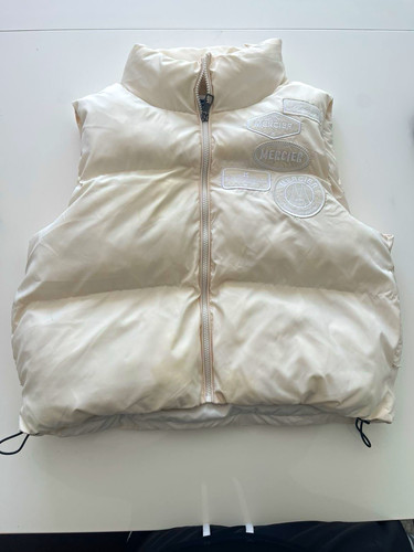 Mercier cream padded puffer - cream,
