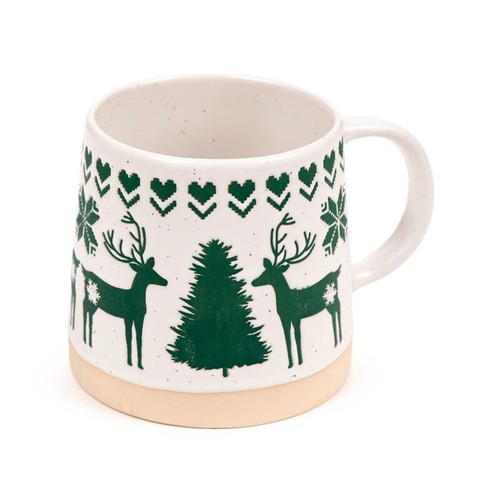 Christmas green reindeer - green,