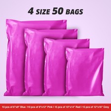 50x Mailing Bags Assorted Sizes Parcel Bags Self Seal Postage Bags for Clothes