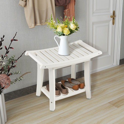 Storage shelf foot rest white - shelf, rest-white