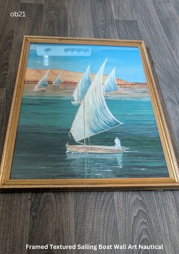 Framed textured sailing - framed,
