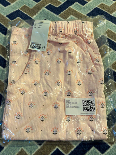 Pink floral cotton pyjama - floral,