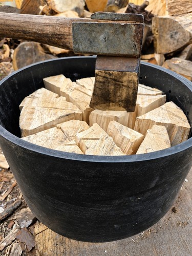 Log halo splitting ring - log,