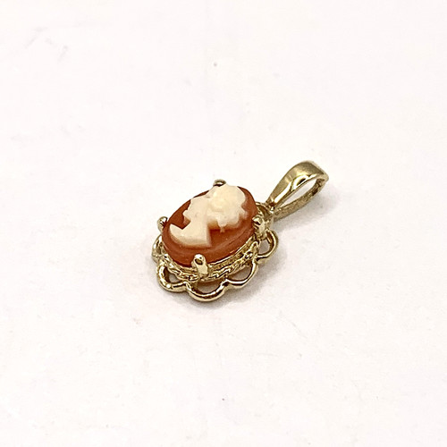 Cameo pendant 9ct - gold, small