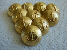 17mm x 12 Gold Metal Naval