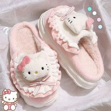 Winter Slippers warmSanrio Hello Kitty Cotton Shoes  Cinnamoroll Plushie Kawaii