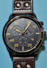 FLEIGER TYPE B MIYOTA JS05 CHRONOGRAPH VINTAGE STYLE 42MM PILOT WATCH QUARTZ NEW
