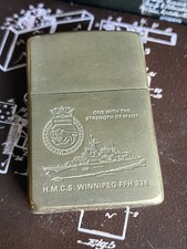 HMCS Winnipeg FFH 338 Zippo Lighter Solid Brass Canadian Navy (JC)